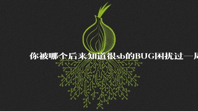 你被哪个后来知道很sb的BUG困扰过一周以上吗？