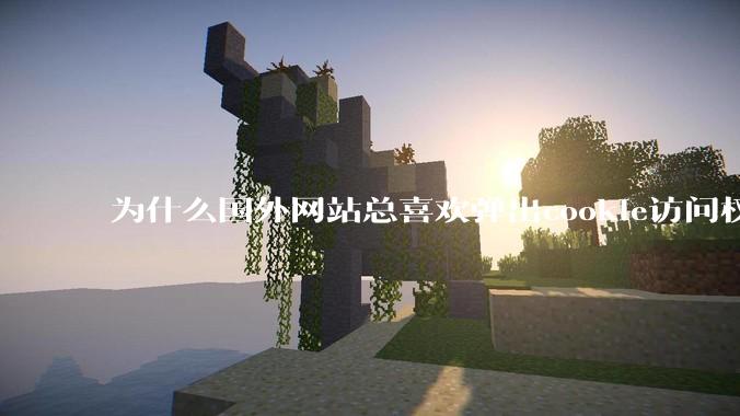 为什么国外网站总喜欢弹出cookie访问权限弹窗，国内网站却没有，这么做有什么意义？