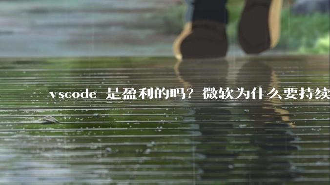vscode 是盈利的吗？微软为什么要持续投入开发***？